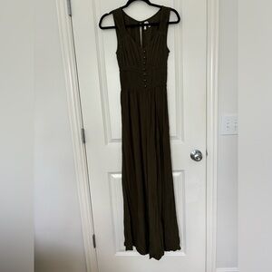 Beautiful wide leg green jumpsuit